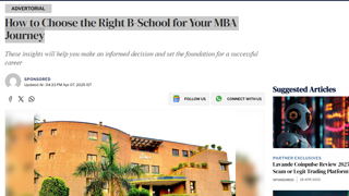 Right b-school for your mba journey