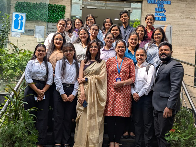 hr students visit iibf hauz khas